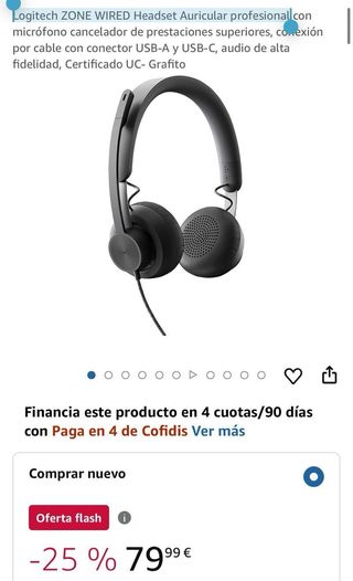 Logitech ZONE WIRED Headset Auricular profesional