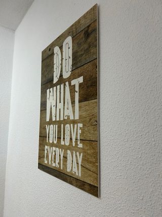 Cuadro Do What You Love Madera