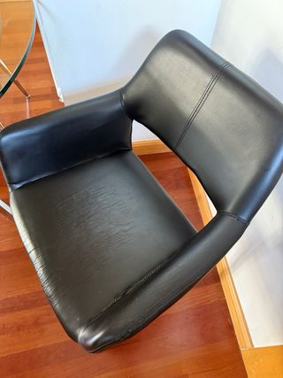 Pack 4 Sillas Comedor Piel Negra