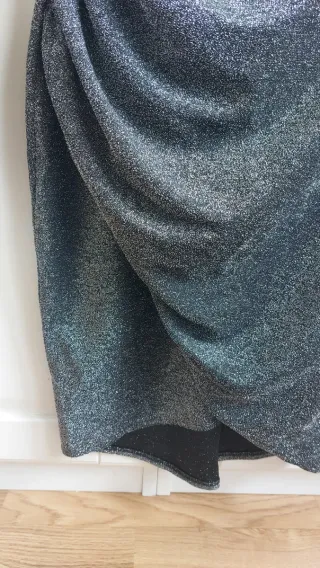 Vestido fiesta plateado