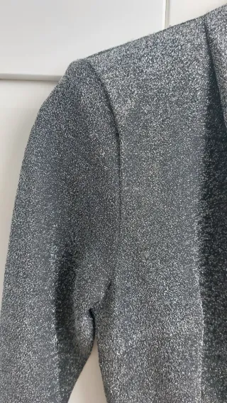 Vestido fiesta plateado