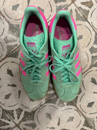 Adidas Gazelle Talla 42 Verde y Rosa