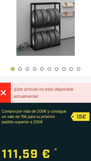 vidaXL Soporte para neumáticos