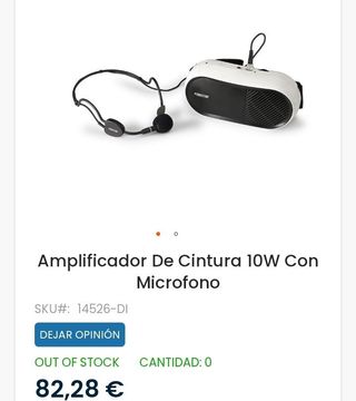 Amplificador De Cintura 10W Con Microfono