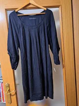 Vestido Zara Basic Negro Con Etiqueta