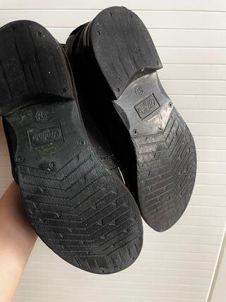 BOTINES BUFFALO LONDON! PIEL NEGROS 37 BOTAS BAJAS