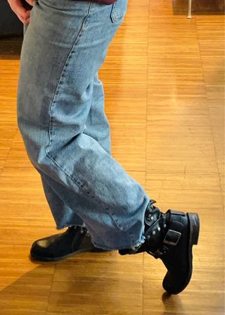 BOTINES BUFFALO LONDON! PIEL NEGROS 37 BOTAS BAJAS