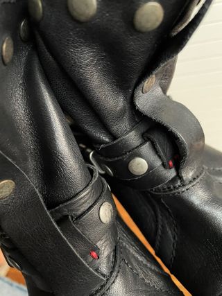 BOTINES BUFFALO LONDON! PIEL NEGROS 37 BOTAS BAJAS