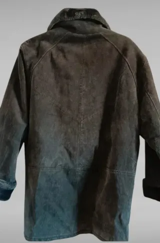 Abrigo Chaquetón Piel gris antracita