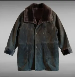 Abrigo Chaquetón Piel gris antracita