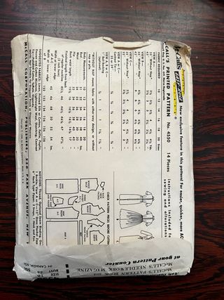 Patrón Vestido McCall's 4550 - 50s