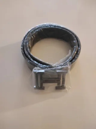 Cinturón Hermes Azul Hebilla H