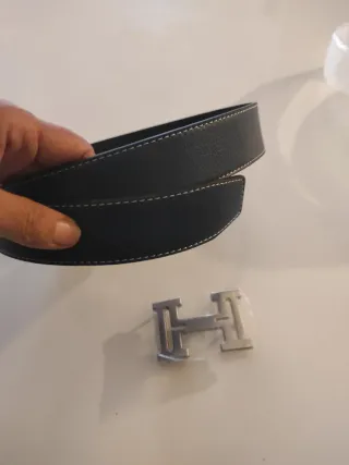 Cinturón Hermes Azul Hebilla H