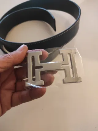 Cinturón Hermes Azul Hebilla H