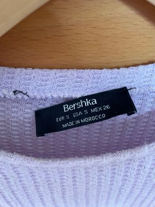 Jersey Bershka manga larga lila