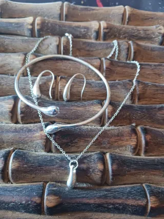 Conjunto elegante plata