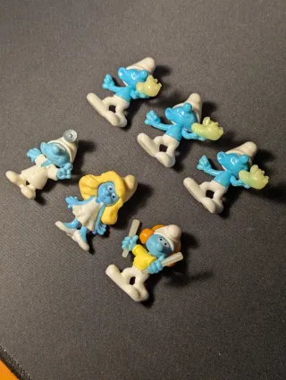 Lotto Puffi Sorprese Kinder - 6 Pezzi