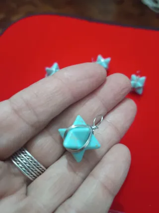 Colgante Estrella Turquesa Por unidad