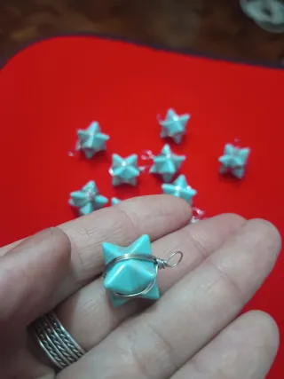 Colgante Estrella Turquesa Por unidad