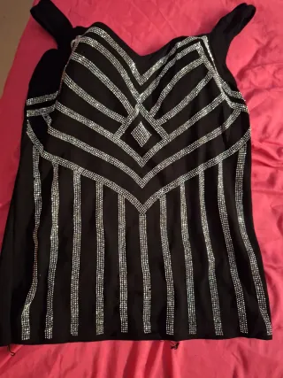 Top Negro con Brillantes