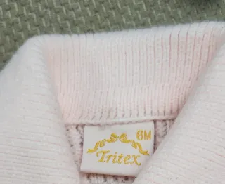 Abrigo punto rosa niña