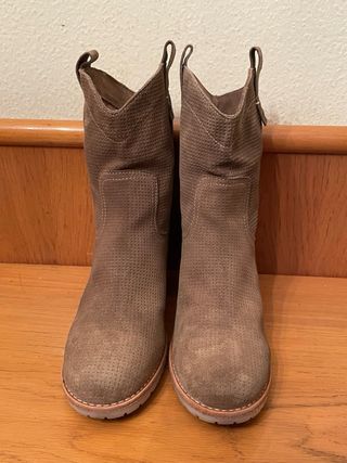 PANAMA JACK - botas tacón beige 39