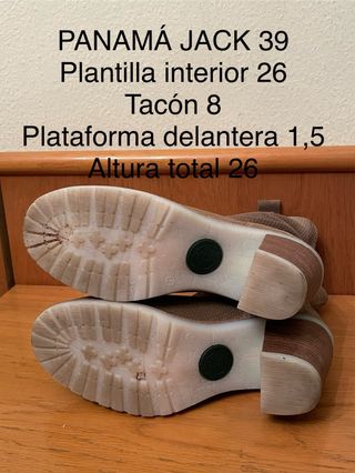PANAMA JACK - botas tacón beige 39