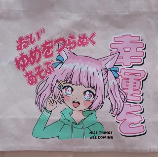 Zara Bolso Kawaii Anime Shopping Bag (original 18€