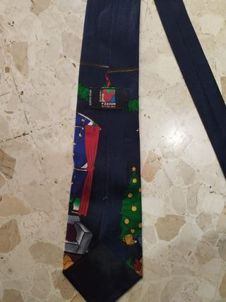 Corbata Disney Vintage Navidad Mickey Pluto