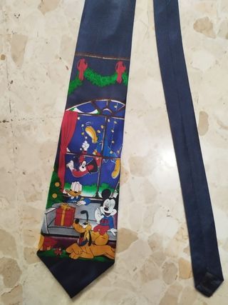 Corbata Disney Vintage Navidad Mickey Pluto