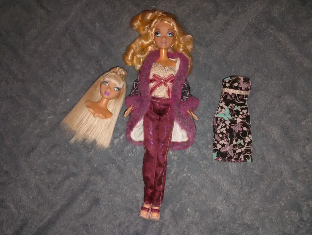 Lote Muñeca My Scene + Cabeza + Vestido