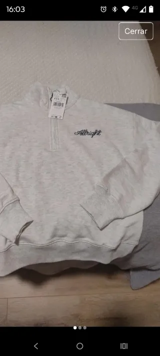 Sudadera niña gris clarito