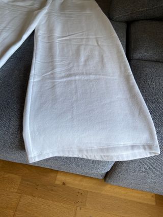 Pantalón chándal ancho mujer blanco