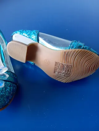 Scarpine bimba glitter azzurre Elsa e Anna
