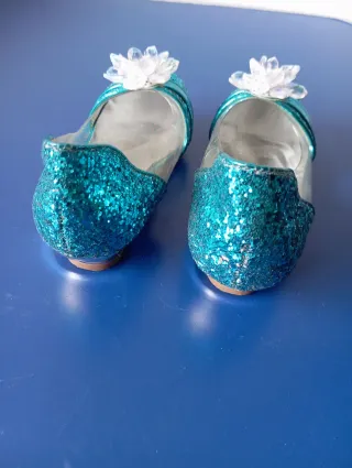 Scarpine bimba glitter azzurre Elsa e Anna