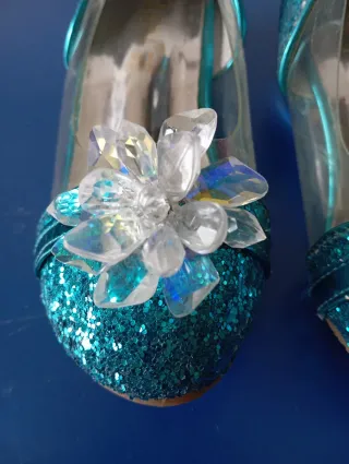 Scarpine bimba glitter azzurre Elsa e Anna