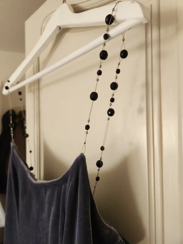 Vestido Hermes terciopelo Gris Azul