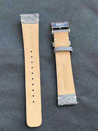 Correa Piel King Seiko 19mm Gris