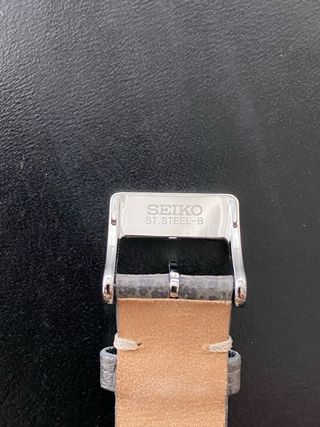 Correa Piel King Seiko 19mm Gris