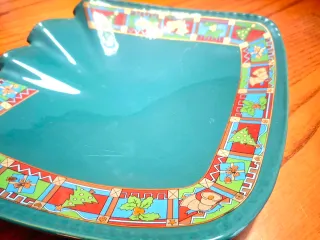 Vassoio Natale Ceramica Maccarelli Vintage