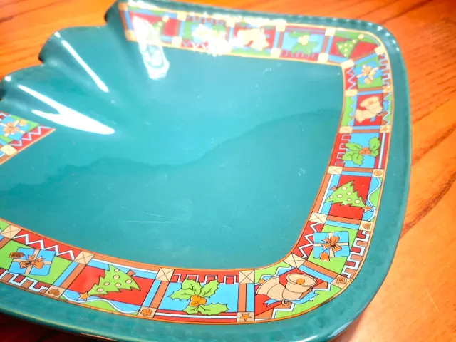 Vassoio Natale Ceramica Maccarelli Vintage