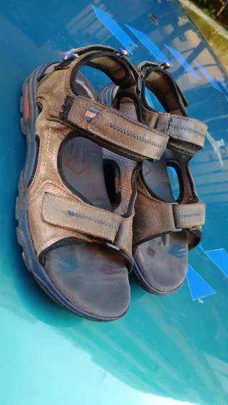 Sandali uomo n.43 marrone/nero