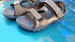 Sandali uomo n.43 marrone/nero