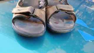 Sandali uomo n.43 marrone/nero