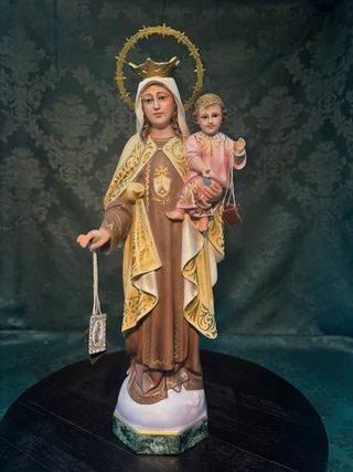 Virgen del Carmen de Olot de 35 cm de altura