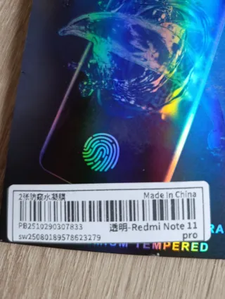 Protettore Schermo Gel Xiaomi Redmi Note 11 Pro nuovo