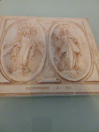 Quadro Sacro Maria Gesù Vintage