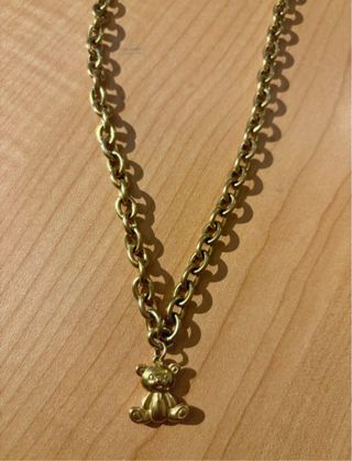 Collar Cadena Oso Dorado