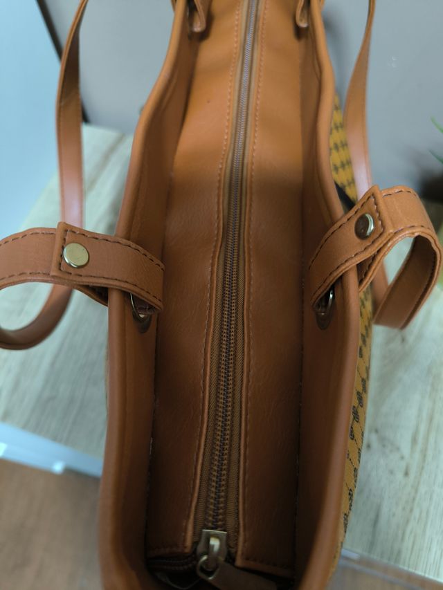 Bolso shopper grande estampado marrón + Regalo