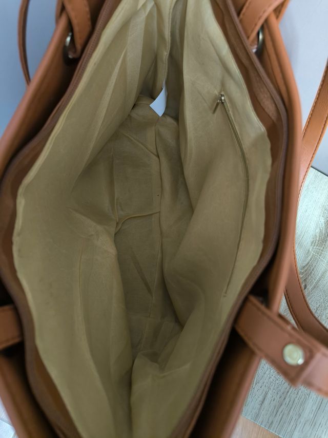 Bolso shopper grande estampado marrón + Regalo